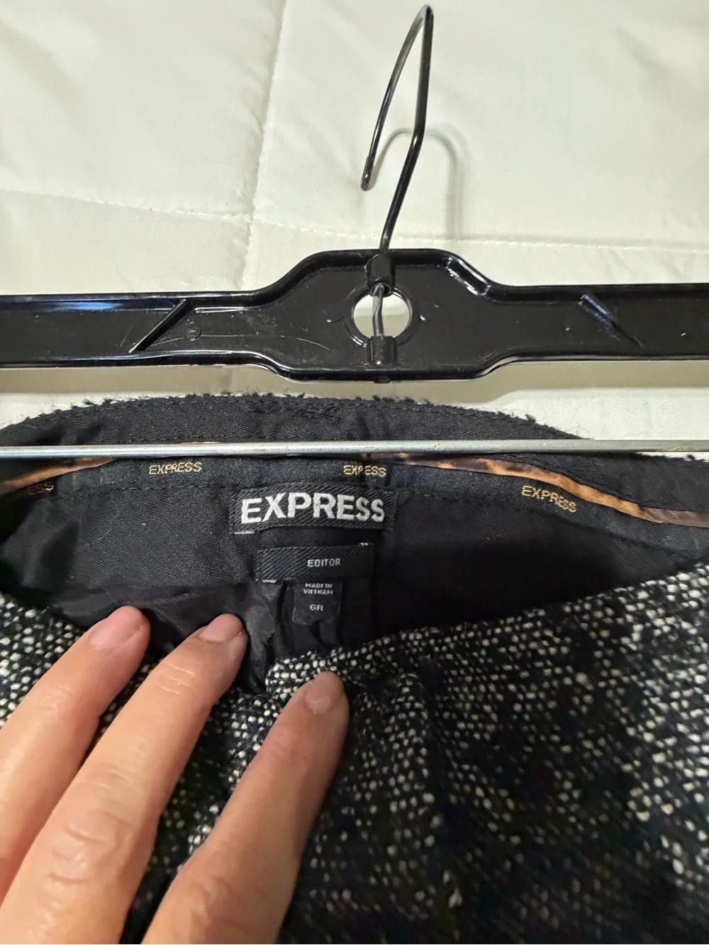 Express Gray Tweed Boot Cut Pants